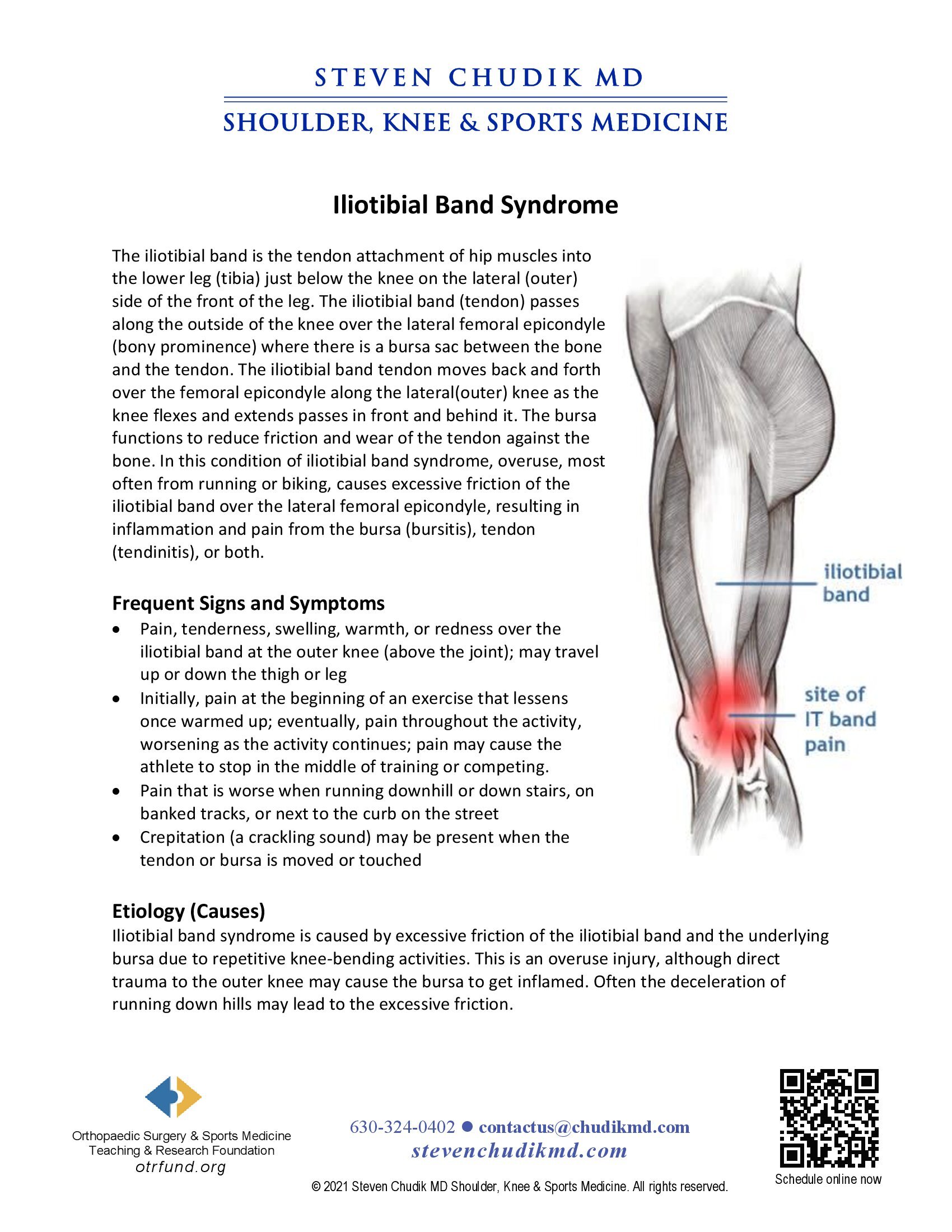 ILIOTIBIAL BAND SYNDROME: THE PATHOPHYSIOLOGY, CLINICAL ASSESSMENT